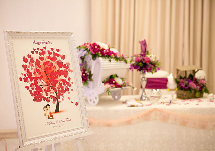 4 bước để bạn tự trang trí bàn gallery cho tiệc cưới của mình