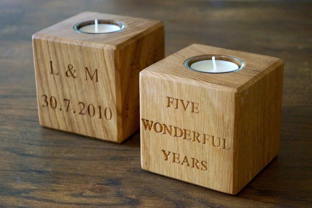 5th wedding anniversary tea light holders makemesomethingspecial.co .uk